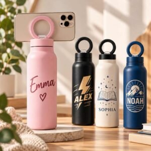 Bouteille isotherme personnalisée avec support magnétique Bouteille isotherme personnalisée avec support magnétique
