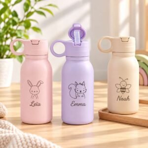Gourde personnalisée enfant animal et prénom Gourde personnalisée enfant animal et prénom