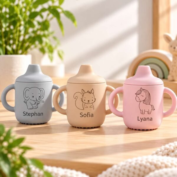 tasse bébé silicone personnalisée