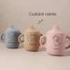Tasse bébé silicone personnalisée prénom