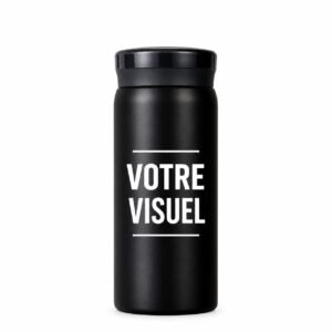 mini gourde thermos personnalisable noire